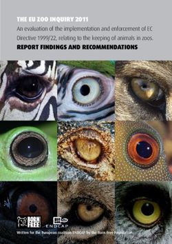 THE EU ZOO INQUIRY 2011 - An evaluation of the implementation and enforcement of EC Directive 1999/22, relating to the keeping of animals in zoos.