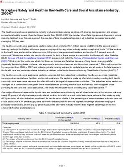 Workplace Safety and Health in the Health Care and Social Assistance Industry, 2003-07