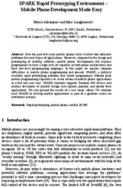 SPARK Rapid Prototyping Environment - Mobile Phone Development Made Easy