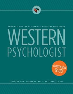 ISSUE! CONVENTION - Western Psychological Association