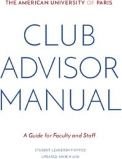 CLUB ADVISOR MANUAL THE AMERICAN UNIVERSITY OF PARIS - A Guide for Faculty and Staff