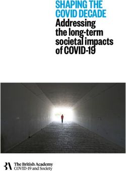 SHAPING THE COVID DECADE - Addressing the long-term societal impacts of COVID-19