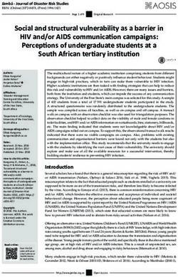 Social and structural vulnerability as a barrier in HIV and/or AIDS communication campaigns: Perceptions of undergraduate students at a South ...