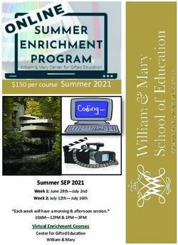 $150 per course Summer 2021 - Summer SEP 2021 Week 1: June 28th-July 2nd Week 2: July 12th- July 16th - William & Mary School of Education