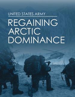 REGAINING ARCTIC DOMINANCE - UNITED STATES ARMY