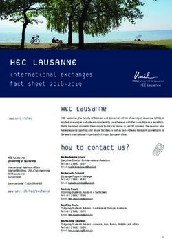 HEC LAUSANNE international exchanges fact sheet 2018-2019