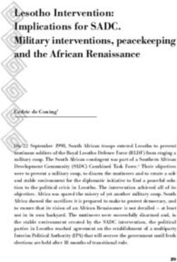 Lesotho Intervention: Implications for SADC. Military interventions, peacekeeping and the African Renaissance