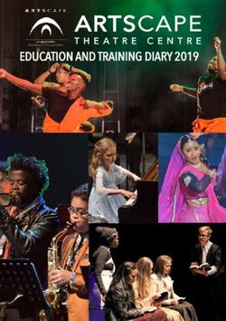 ARTSCAPE EDUCATION AND TRAINING DIARY 2019 - THEATRE CENTRE - Artscape Theatre ...