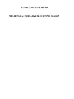 MULTIANNUAL INDICATIVE PROGRAMME 2014-2017 - PAN-AFRICAN PROGRAMME 2014-2020