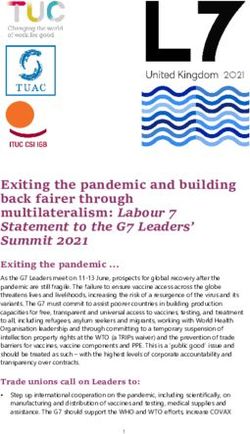 Exiting the pandemic and building back fairer through multilateralism: Labour 7 Statement to the G7 Leaders' Summit 2021