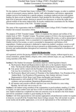 Constitution Trinidad State Junior College (TSJC)-Trinidad Campus Student Government Association (SGA)