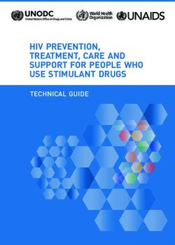 HIV PREVENTION, TREATMENT, CARE AND SUPPORT FOR PEOPLE WHO USE STIMULANT DRUGS - TECHNICAL GUIDE