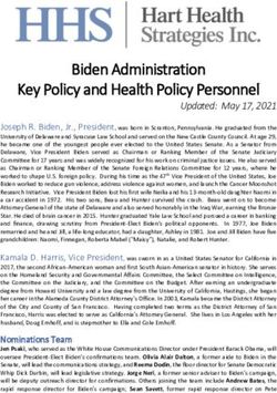 Biden Administration Key Policy and Health Policy Personnel - Hart Health ...