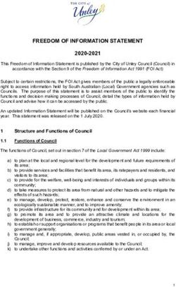 FREEDOM OF INFORMATION STATEMENT 2020-2021