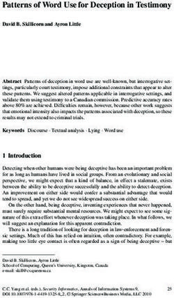 Patterns of Word Use for Deception in Testimony