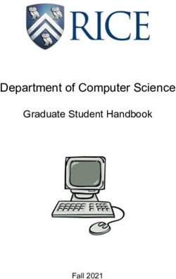 Department of Computer Science - Graduate Student Handbook - Fall 2021 - Index of