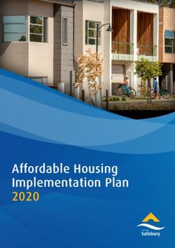 Affordable Housing Implementation Plan 2020 - City of Salisbury