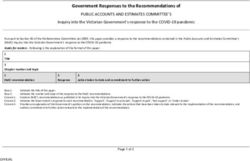 Government Responses to the Recommendations of