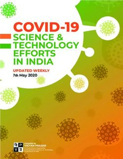 COVID-19 SCIENCE & TECHNOLOGY EFFORTS IN INDIA - UPDATED WEEKLY - Department of Biotechnology