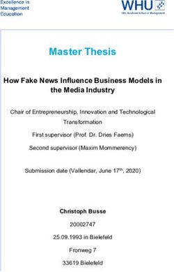 Master Thesis How Fake News Influence Business Models in the Media Industry - WHU Innovation Ecosystem Hub