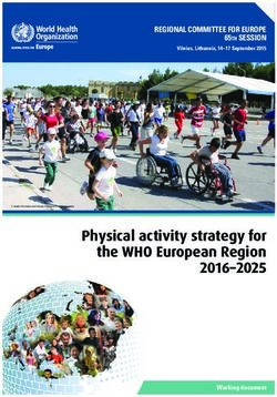 Physical activity strategy for the WHO European Region 2016-2025 - REGIONAL COMMITTEE FOR EUROPE