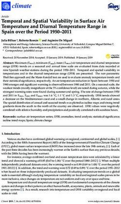 Temporal and Spatial Variability in Surface Air Temperature and Diurnal Temperature Range in Spain over the Period 1950-2011 - MDPI
