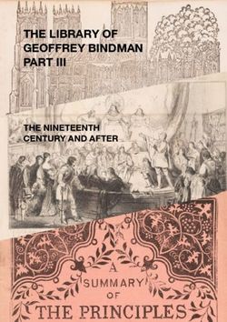 THE LIBRARY OF GEOFFREY BINDMAN - THE NINETEENTH CENTURY AND AFTER