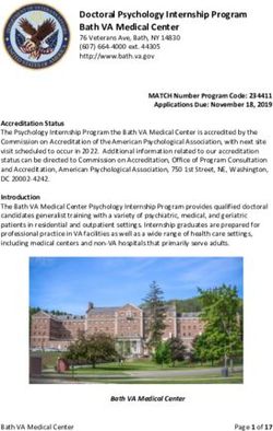 Doctoral Psychology Internship Program Bath VA Medical Center