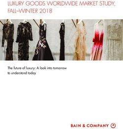 LUXURY GOODS WORLDWIDE MARKET STUDY, FALL-WINTER 2018 - The future of luxury: A look into tomorrow to understand today - Bain & Company