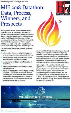 MIE 2018 Datathon: Data, Process, Winners, and Prospects - HLTSYS