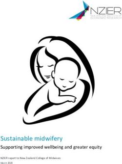 Sustainable midwifery - Supporting improved wellbeing and greater equity NZIER report to New Zealand College of Midwives