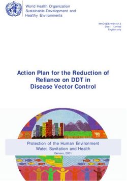Action Plan for the Reduction of Reliance on DDT in Disease Vector Control
