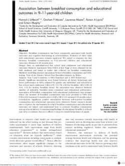 Association between breakfast consumption and educational outcomes in 9-11-year-old children