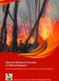 National Research Priorities to 2020 and Beyond - National Bushfire Management Policy Statement for Forests and Rangelands Australia and New ...