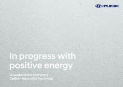 In progress with positive energy - Hyundai Motor Company Carbon Neutrality Roadmap