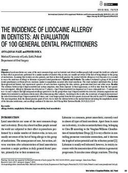 THE INCIDENCE OF LIDOCAINE ALLERGY IN DENTISTS: AN EVALUATION OF 100 GENERAL DENTAL PRACTITIONERS