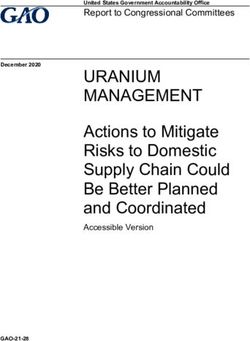 URANIUM MANAGEMENT Actions to Mitigate Risks to Domestic Supply Chain Could Be Better Planned and Coordinated - Report to Congressional Committees ...