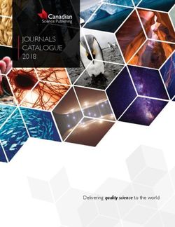 JOURNALS CATALOGUE 2018 Delivering quality science to the world