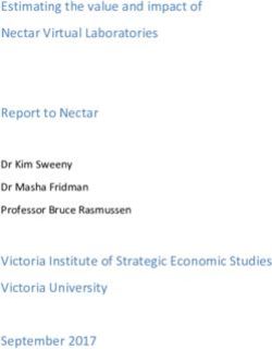 Estimating the value and impact of Nectar Virtual Laboratories Report to Nectar - Dr Kim Sweeny Dr Masha Fridman Professor Bruce Rasmussen