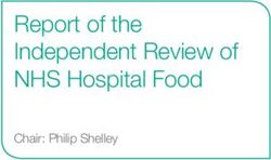 Report of the Independent Review of NHS Hospital Food - Chair: Philip Shelley