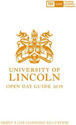 OPEN DAY GUIDE 2019 SIMPLY A LIFE-CHANGING EDUCATION - University of Lincoln