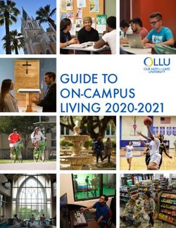 GUIDE TO ON-CAMPUS LIVING 2020-2021 - Back to Table of Contents - Our Lady of the ...