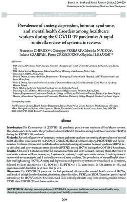 Prevalence of anxiety, depression, burnout syndrome, workers during the COVID-19 pandemic: A rapid and mental health disorders among healthcare ...