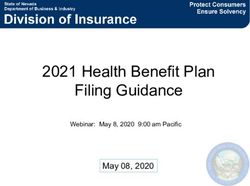 2021 Health Benefit Plan Filing Guidance - May 08, 2020 Webinar: May 8, 2020 9:00 am Pacific - Nevada Division of ...