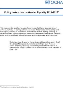 Policy Instruction on Gender Equality 2021-20251 - OCHA