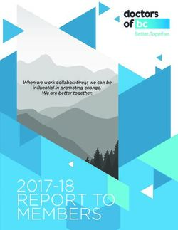REPORT TO 2017-18 - When we work collaboratively, we can be influential in promoting change. We are better together - Doctors of BC