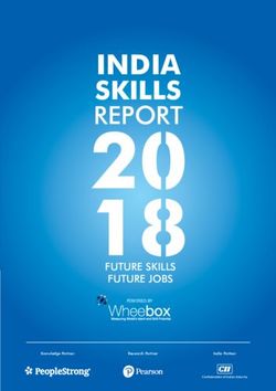 INDIA SKILLS REPORT - FUTURE SKILLS FUTURE JOBS - Undp