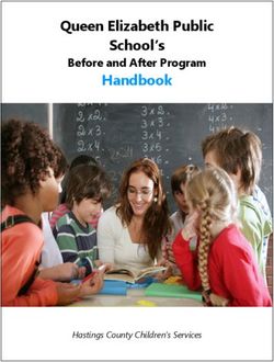 Queen Elizabeth Public School's Handbook - Before and After Program - Hastings County Children's Services