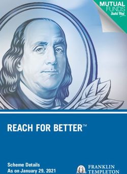 Scheme Details As on January 29, 2021 - Franklin Templeton