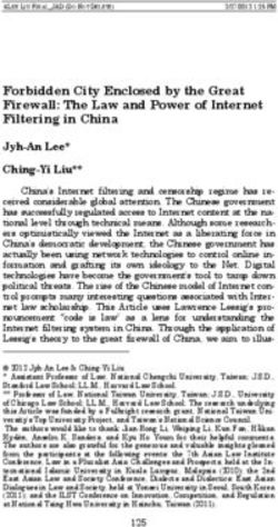 Forbidden City Enclosed by the Great Firewall: The Law and Power of Internet Filtering in China